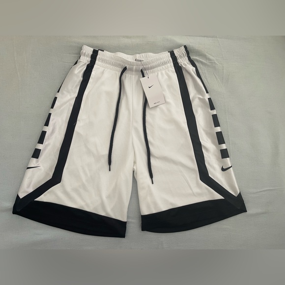 Nike White and Black Athletic Shorts with Modern Design - Picture 1 of 3